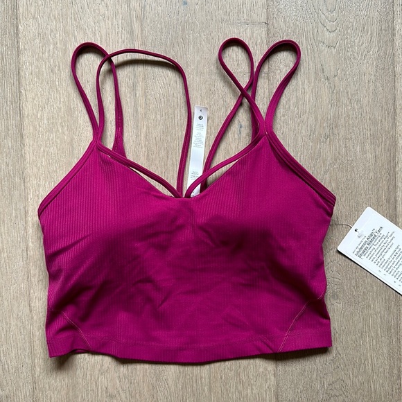 lululemon athletica Tops - align strappy ribbed tank size 6 magenta purple lululemon nwt